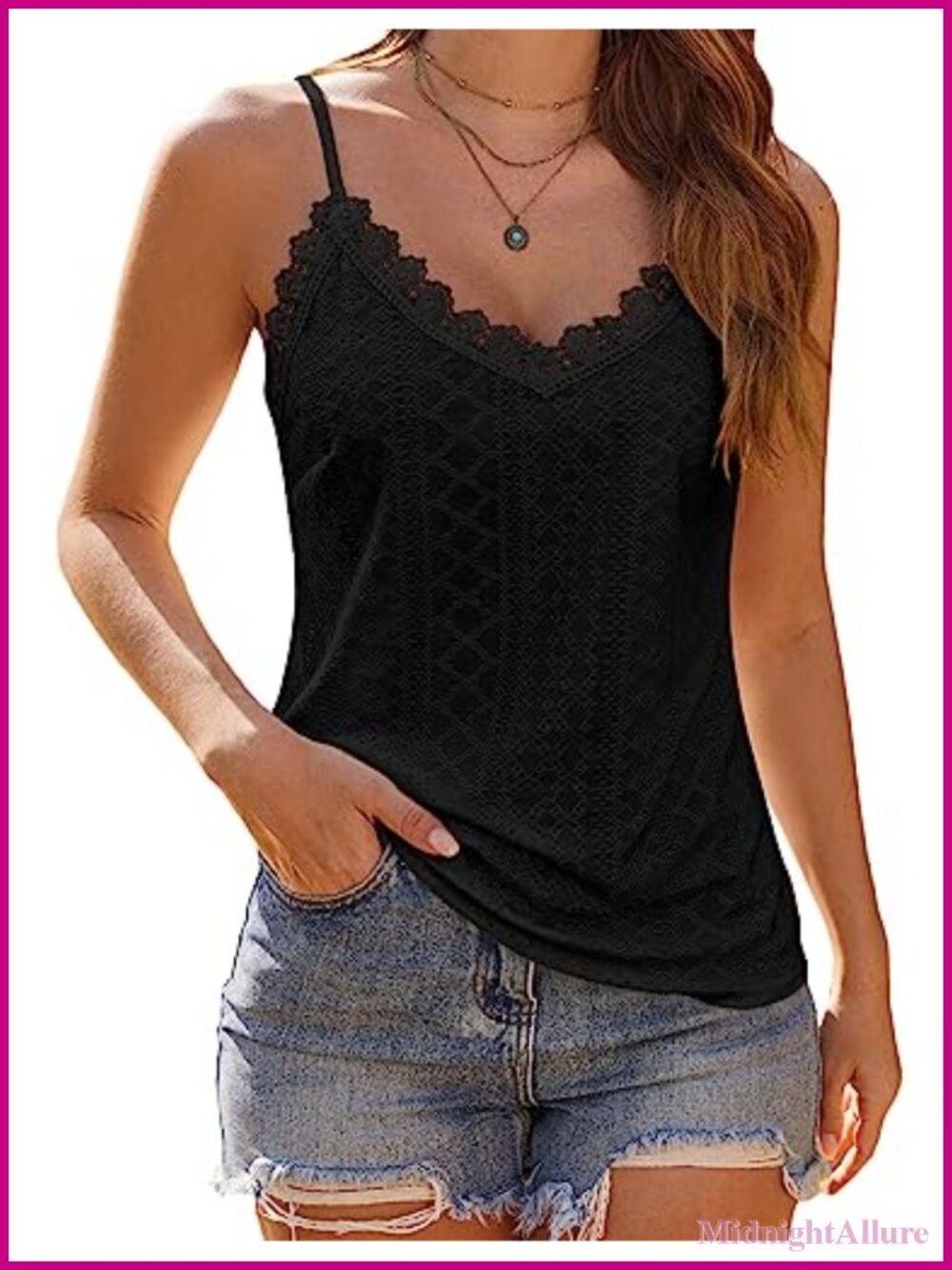 Women's V-Neck Spaghetti Strap Tank Top Loose Fit Sleeveless Blouse Floral